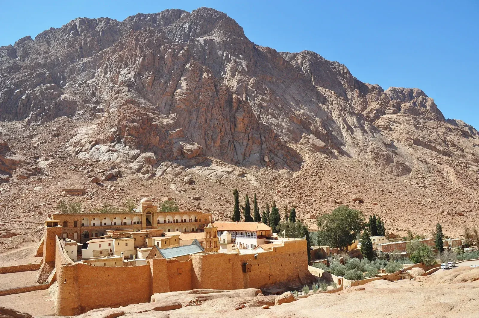 Historic St. Catherine’s Monastery located at Mount Sinai in Sinai Peninsula Egypt